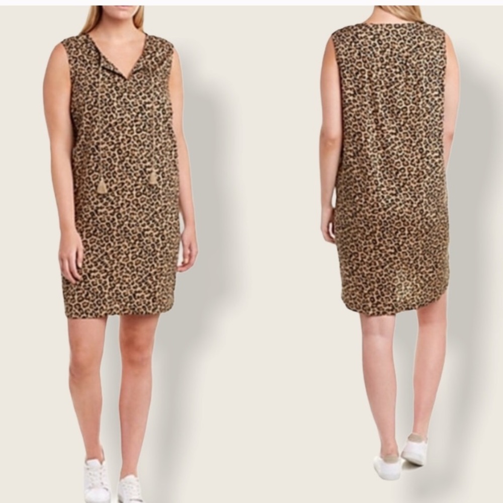 NWT BeachLunchLounge Cheetah Gigi Tunic Dress L